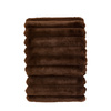 Ribbed Faux Fur Throw Chocolate 1300x1700mm