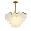 Lampa wisząca FIORE 60 cm – biały szklany klosz