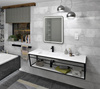 ARUBA umywalka lewa, 160x51,5 cm, Rockstone biały mat