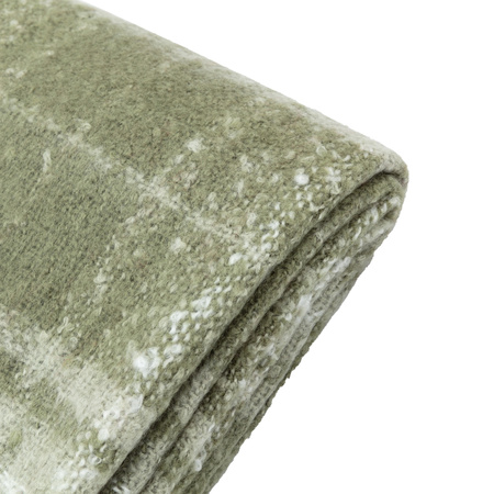 Check Faux Mohair Throw Olive 1300x1800mm