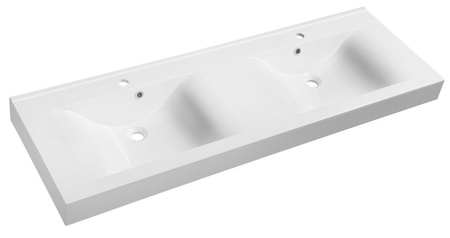 FLAVIA umywalka kompozytowa podwójna 150x50cm, biała