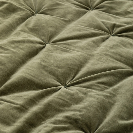 Narzuta welurowa na łóżko Opulent – zielona, 220 × 240 cm
