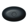 SHELL M+ umywalka nablatowa, 50 x 32 cm, black lava mat