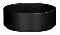 OKE umywalka ceramiczna nablatowa, Ø 40 cm, czarny mat