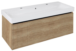 NELIO STRIP szafka umywalkowa 116,5x44x49cm, dąb Alabama