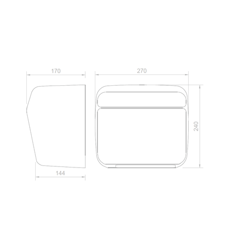 Elektryczna suszarka do rąk, bezdotykowa 220-240V, 1500W, 270x240x170 mm, stal nierdzewna mat