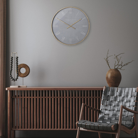 Nordic Wall Clock Cement 21in