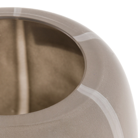 Claro Stripe Glass Vase Taupe 200x200x200mm