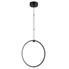 Lampa wisząca COCO 1, 40 cm - LED, czarny minimalistyczny ring