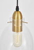 NOWOCZESNA LAMPA WISZĄCA LOFT PRZEZROCZYSTA RENTON