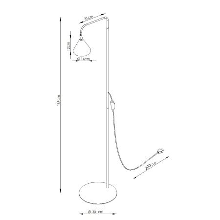 Lampa podłogowa NOX beżowa