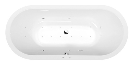 VIVA O wanna z hydromasażem, 185x80x47cm, Active Hydro-Air, chrom