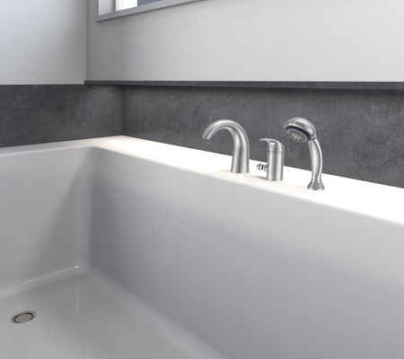 KASIOPEA bateria na brzeg wanny, trzyelementowa,chrom