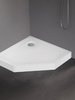 Brodzik MILD akrylowy pięciokątny 80x80x11,5 biały