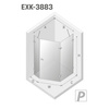 KABINA AVEXA BLACK PIĘCIOKĄTNA P 100x80x200 CZYSTE 6mm ACTIVE SHIELD