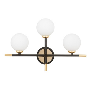 LAMPA ŚCIENNA KINKIET NOWOCZESNY CZARNO-ZŁOTY MARSIADA TRIO NEO