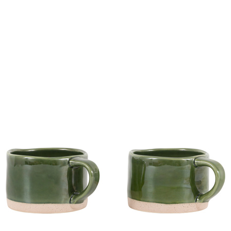 Rustic Mug Green (4pk)