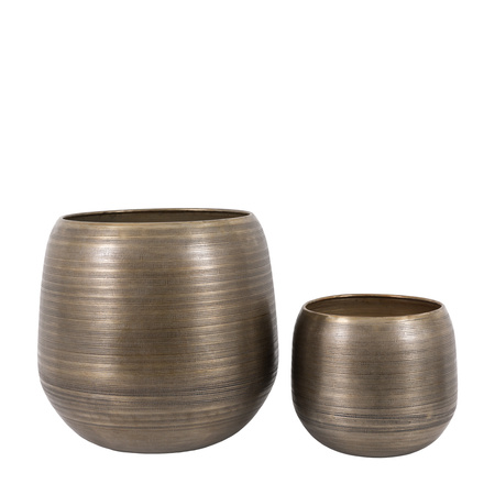 Chatai Planters Antique Brass 2pk 375/250mm