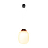 Lampa wisząca BOOM 25 cm - LED, klosz biały, wykonczenie miedziane