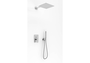 EXCELENT Chrom zestaw prysznicowy z deszczownicą 40cm i słuchawką
