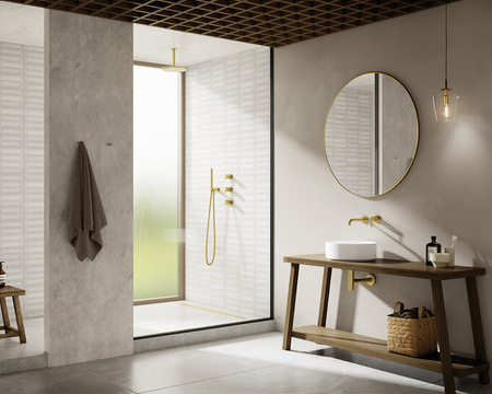 Silhouet HS2 Podtynkowy termostatyczny zestaw prysznicowy szczotkowany mosiądz pvd