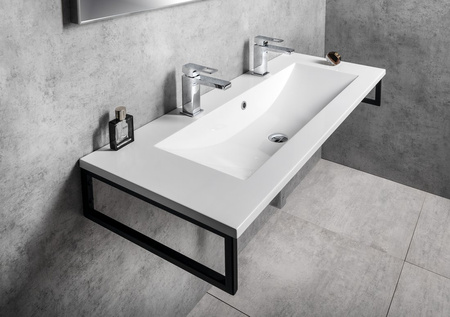 YUKON umywalka kompozytowa podwójna 120x45cm, 2biały