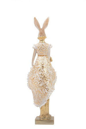Figurka dekoracyjna SHP RABBIT beżowa /   złota
