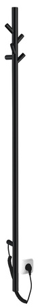 PASADOR elektryczna suszarka na ręczniki, okrągła, 150x1500 mm, 30 W, czarny mat