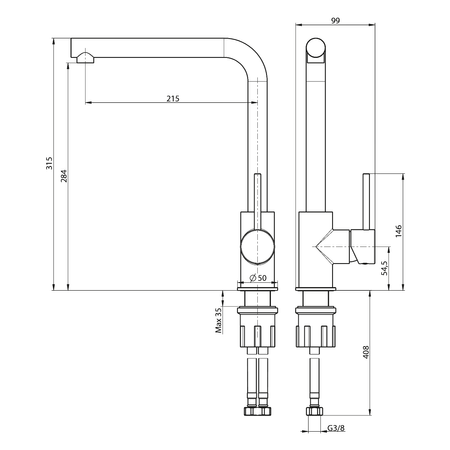 RONA bateria kuchenna, złoty szczotkowany
