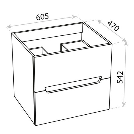 Szafka wisząca Kansas Black 600