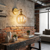 LAMPA ŚCIENNA KINKIET LOFT MOSIĘŻNO-BURSZTYNOWA NAVARRO