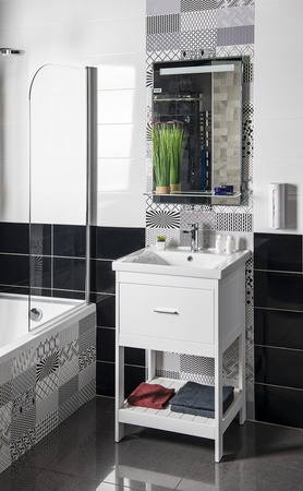 ETIDE szafka umywalkowa 51,5x85x44 cm, biały mat