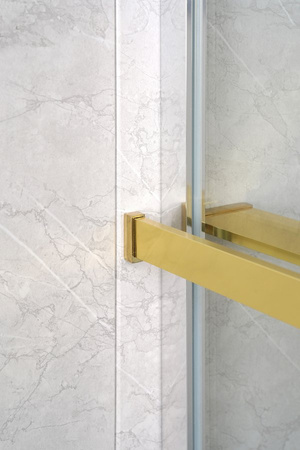 Półka skracana do kabin prysznicowych walk-in 60-140 cm, złoty mat