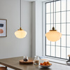 Camberley 1 Pendant Light Brass Opal Glass