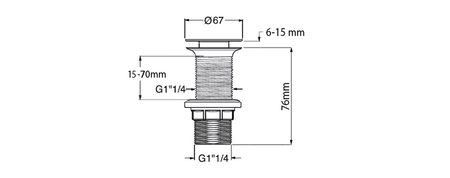 DALMA korek umywalkowy 5/4“ klik-klak, carrara