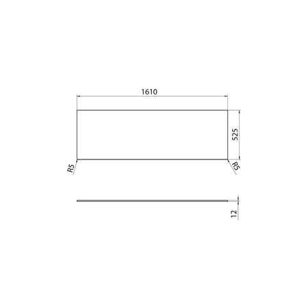 LOREA blat Rockstone 161x1,2x52,5cm, black attica