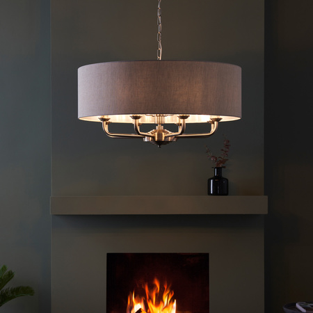 Highclere 8 Pendant Light Chrome 550-1730mm