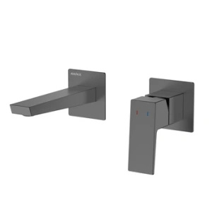 Bateria umywalkowa podtynkowa, gun metal