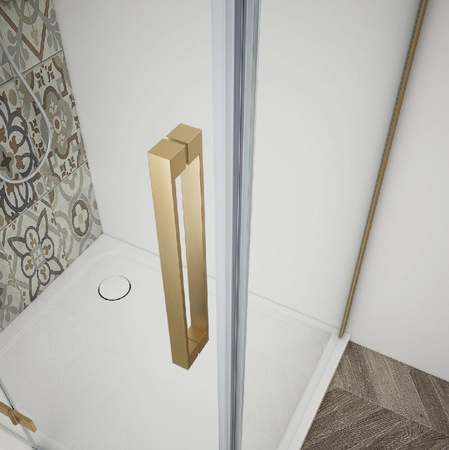 TRINITY GOLD MATT kabina prysznicowa 900x1000mm, szkło matowe, lewe
