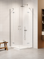 Kabina NESTA chrom 2D prostokątna  90x100x200 czyste 6mm Active Shield 2.0