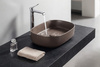 INFINITY OVAL umywalka ceramiczna nablatowa 55x36cm, brązowa