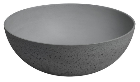 FORMIGO umywalka betonowa nablatowa, średnica 39cm, szary mat