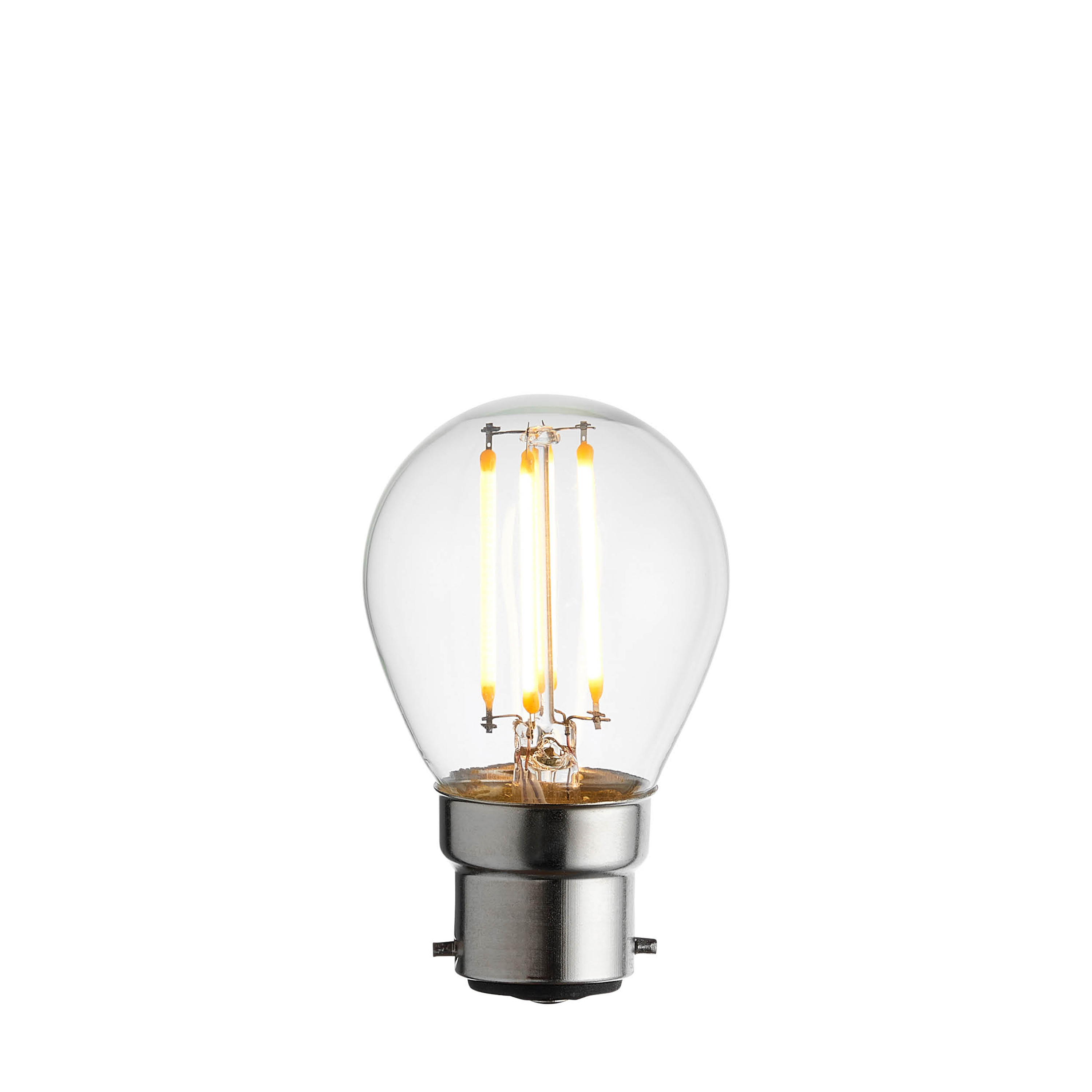 Żarówka LED – przezroczysta, B22 Golf, 118 K, 4,5 × 4,5 × 7,5 cm