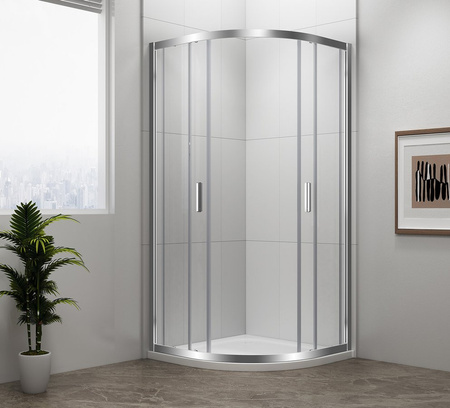 EASY kabina prysznicowa półokrągła 800x800mm, L/R, szkło czyste