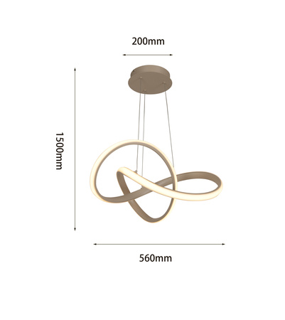 6064-113S Lampa wisząca mała BANDOL kaszmirowa - piaskowa