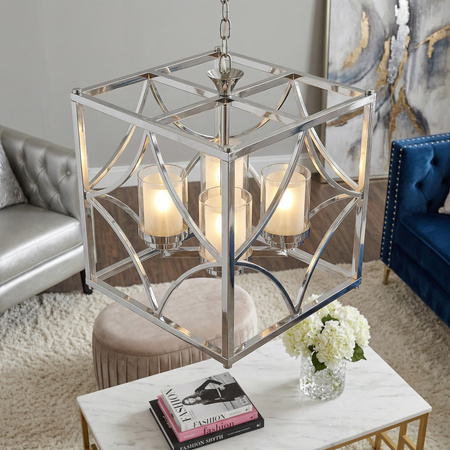 LAMPA WISZĄCA LOFT CHROMOWANA QUADRATO