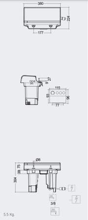 Zestaw RAK Ceramics CLEON PROTEK Miska WC podwieszana Rimless & Deska WC z funkcją bidetu SMART ze stelażem podtynkowym RAK-CLEON