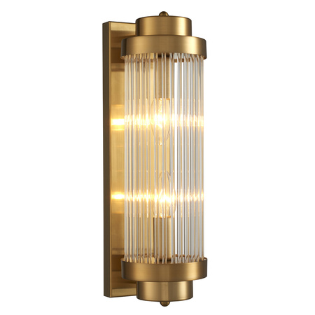 Lampa ścienna STELO 40 cm - kinkiet kryształowy LED, rama metalowa, złoty