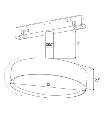 Maxlight M0014D Reflektor Magnetyczny  System Dali 11,5W 855LM 3000K