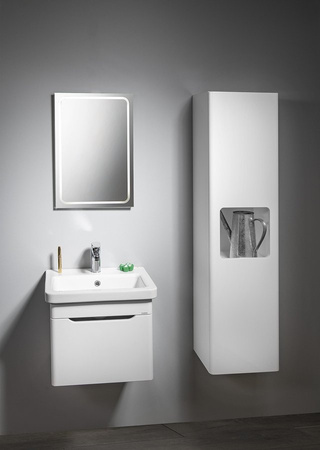 ELLA Szafka wysoka 35x140x30cm, 1 drzwiczki , lewa/prawa, biała